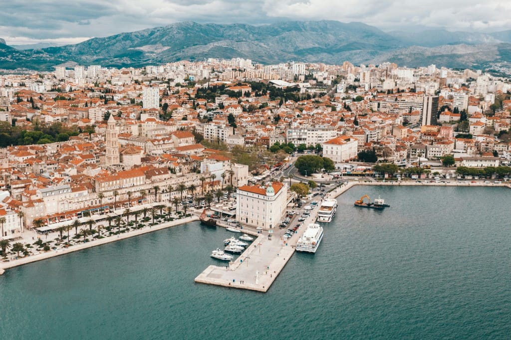 Split waterfront and historic city